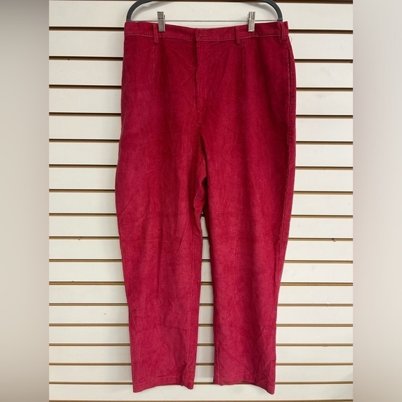 Lands’ End Classic Cords NWT Size 18W Red - Picture 1 of 9